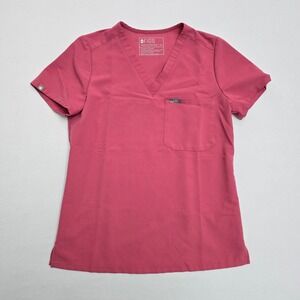 FIGS Catarina One-Pocket Scrub Top V-Neck XS W21SW1050 Quartz Pink LTD Edition